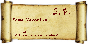 Sima Veronika névjegykártya